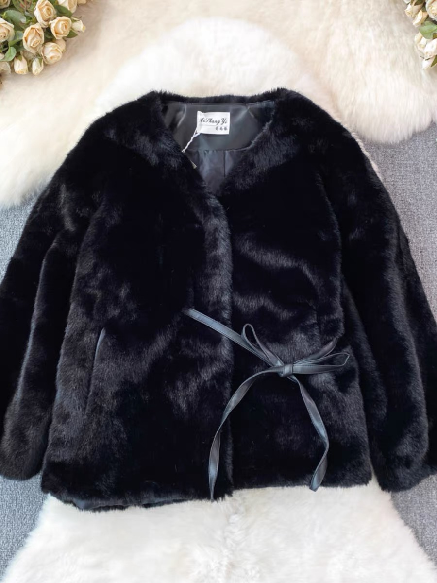 what you don’t see fluffy coat COA131