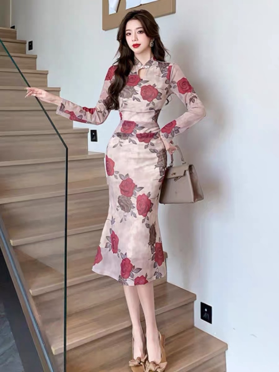 Pretty diva floral gown CBC203 image