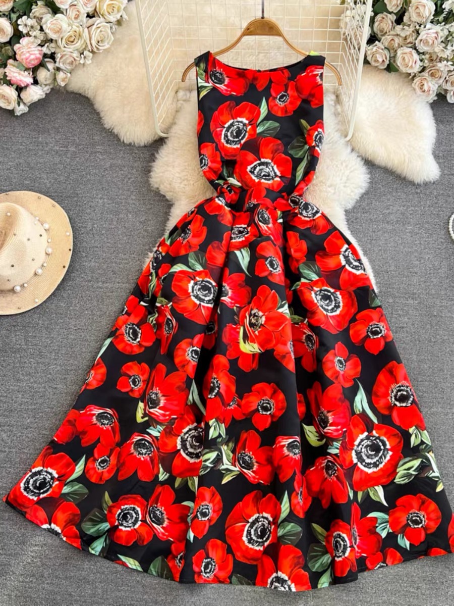 Gala event print dress CD674 image