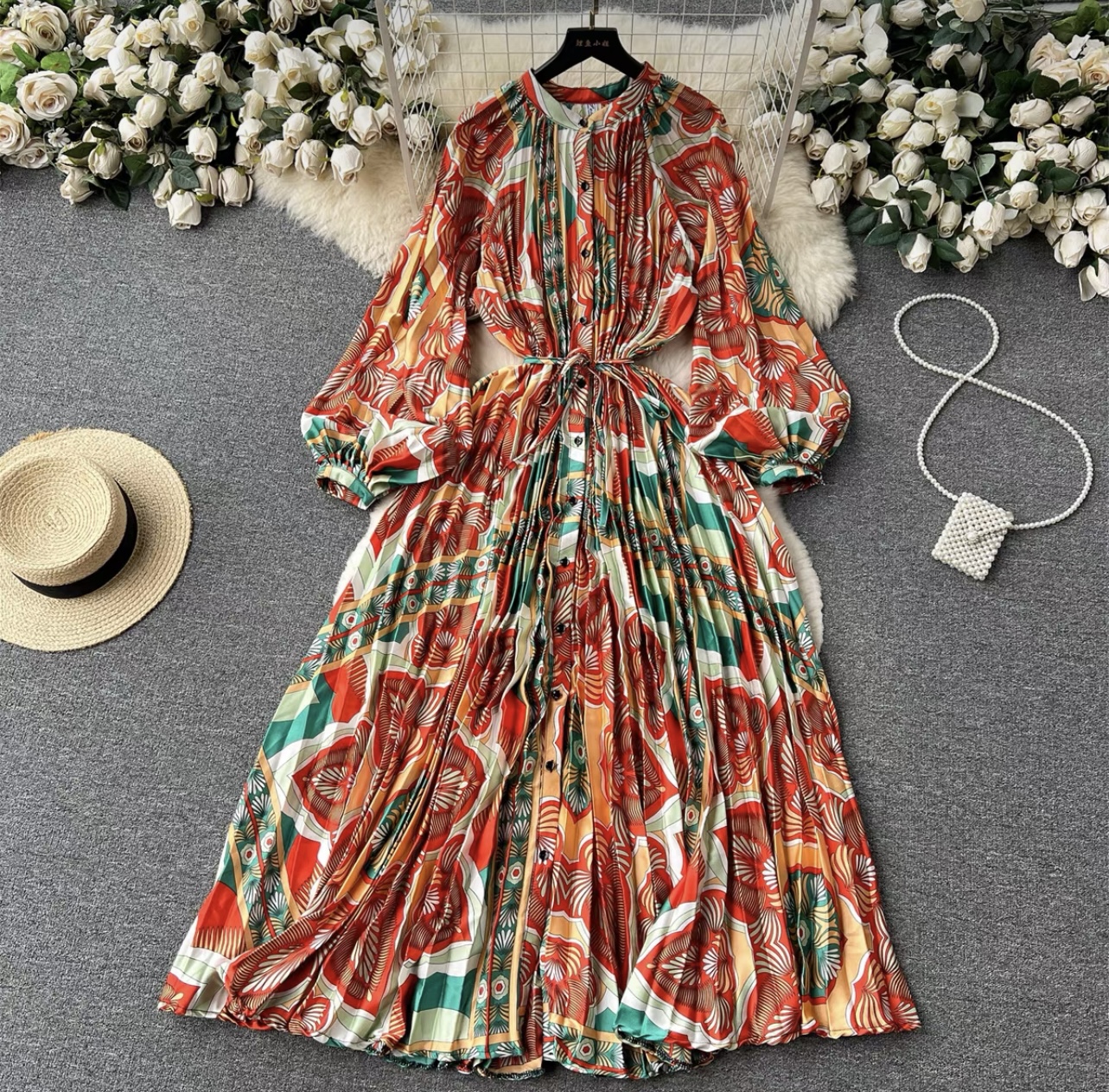 Cute but spoiled print dress FD215 image
