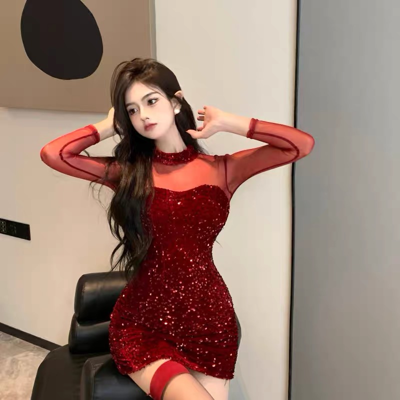 Got em on lock sequin dress CBC249 image