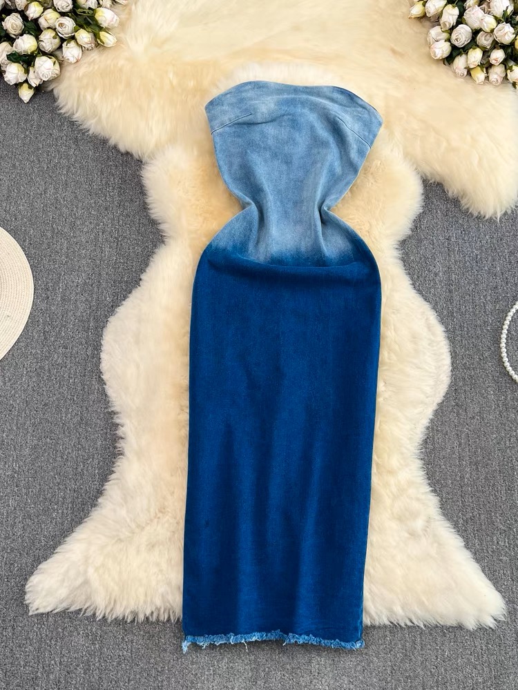 She’s VIP denim gown DBC4