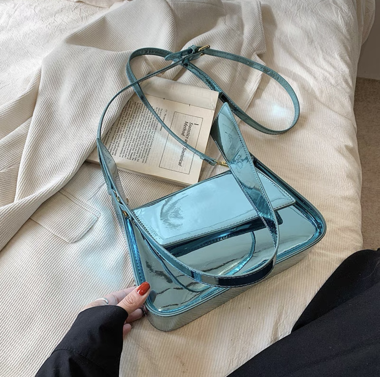 Elaine glossy reflective bag BG211 images