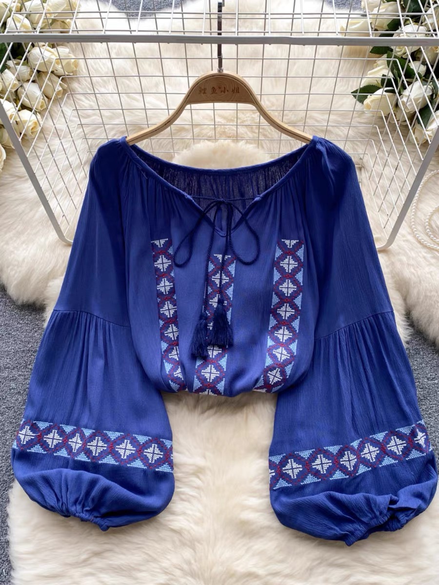 Slay all day embroidery top TZZ1507 image