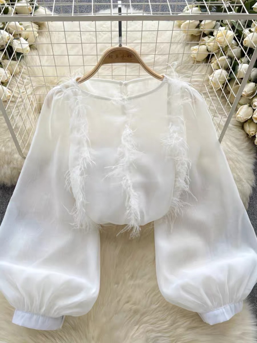 Light me up fluffy blouse BE237