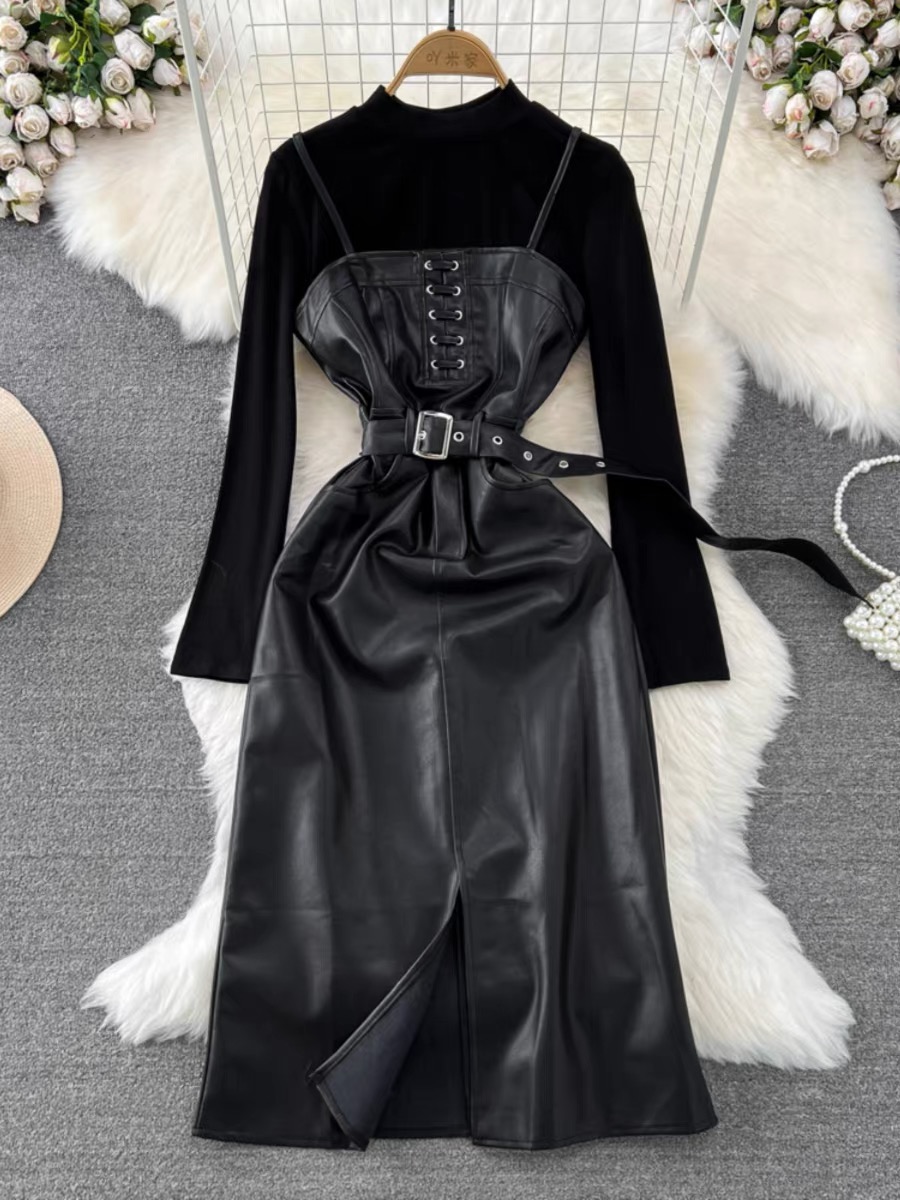 Hot bebe leather dress FD274 image