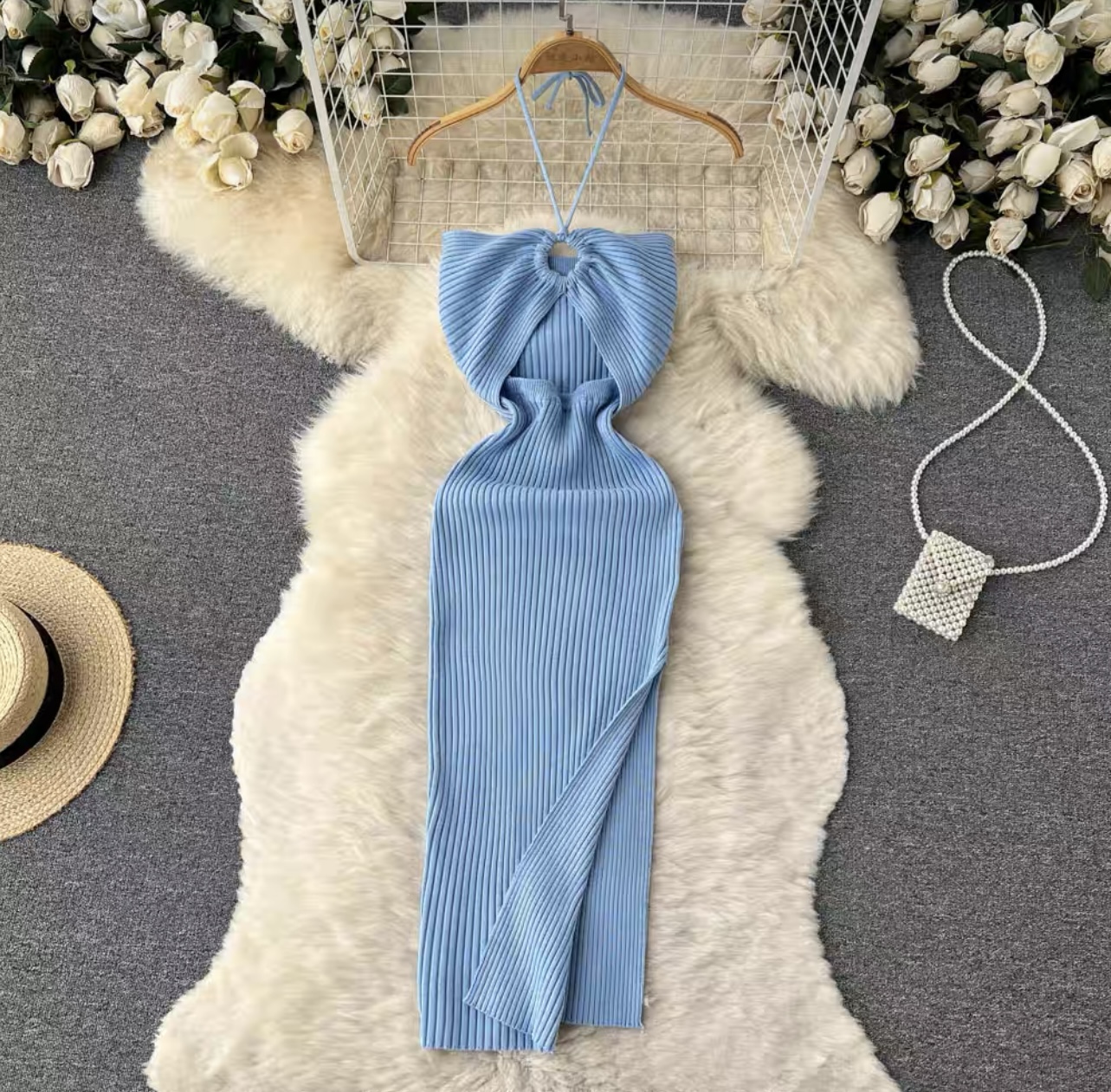 Colorful living knit gown KBC54 image