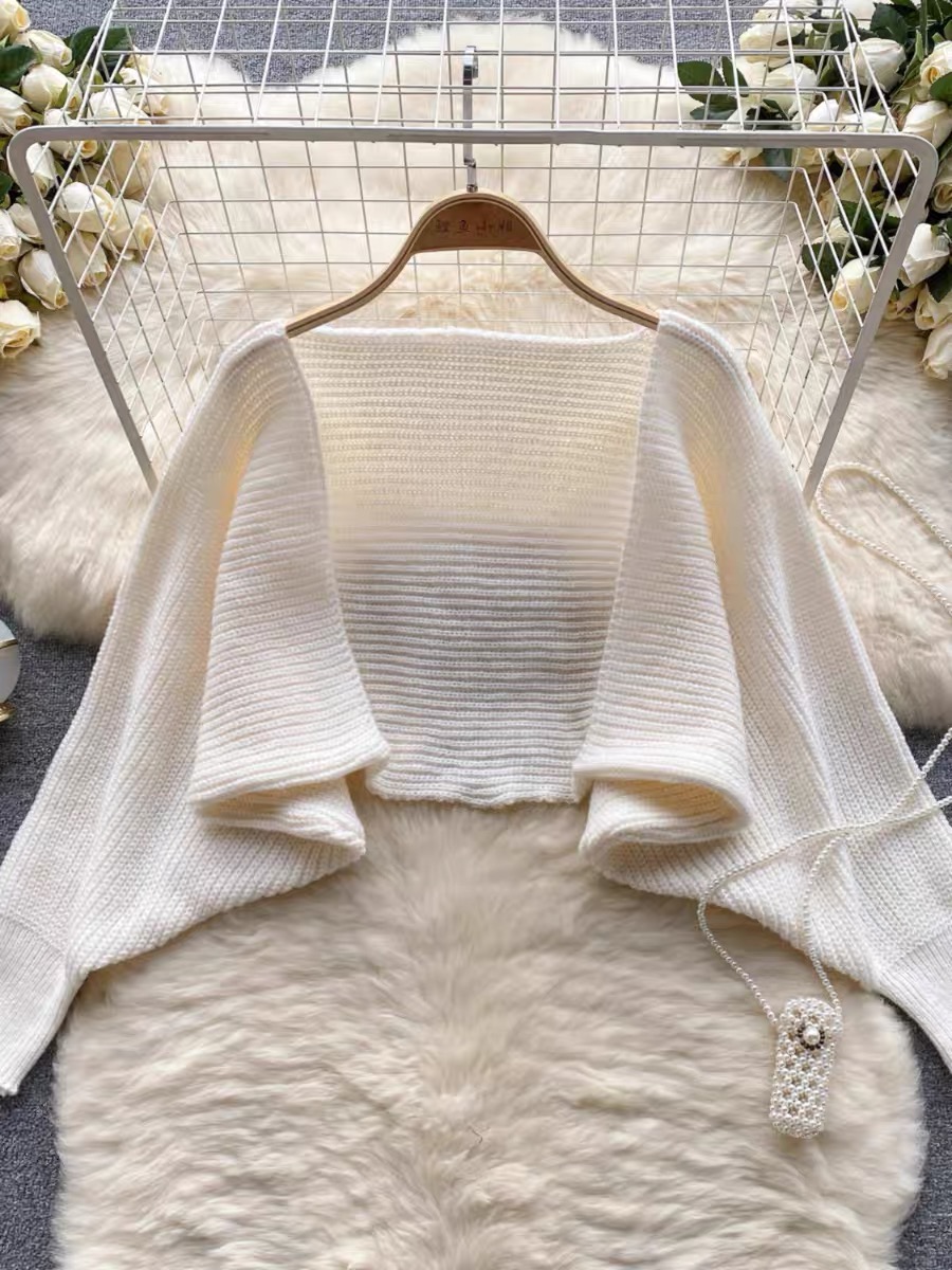 Soft life babe knit tank top & sweater shawl TZZ1314 image