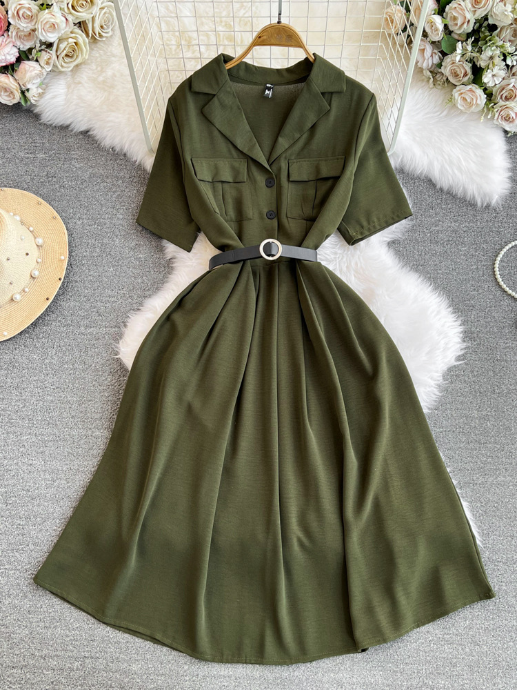 Maldives sunset shirt dress & belt SDZZ437 image