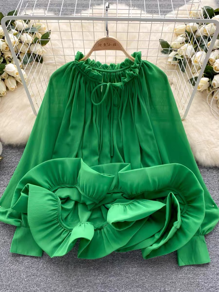 Dinner party ruffle blouse BE154 image