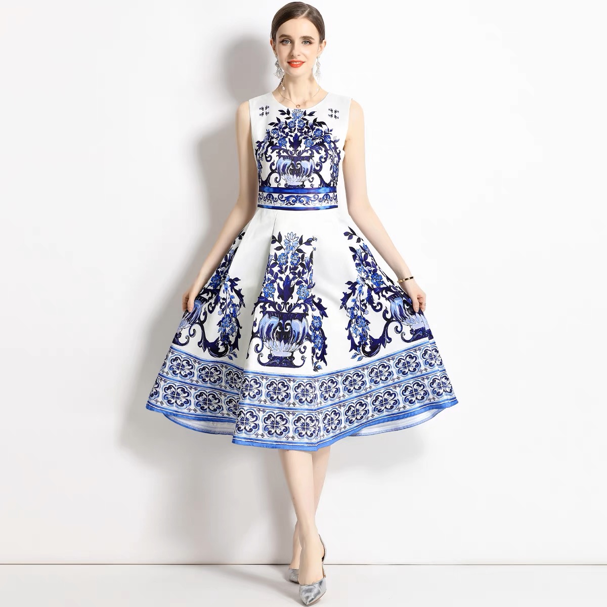 Happy and blessed print dress FD198 image