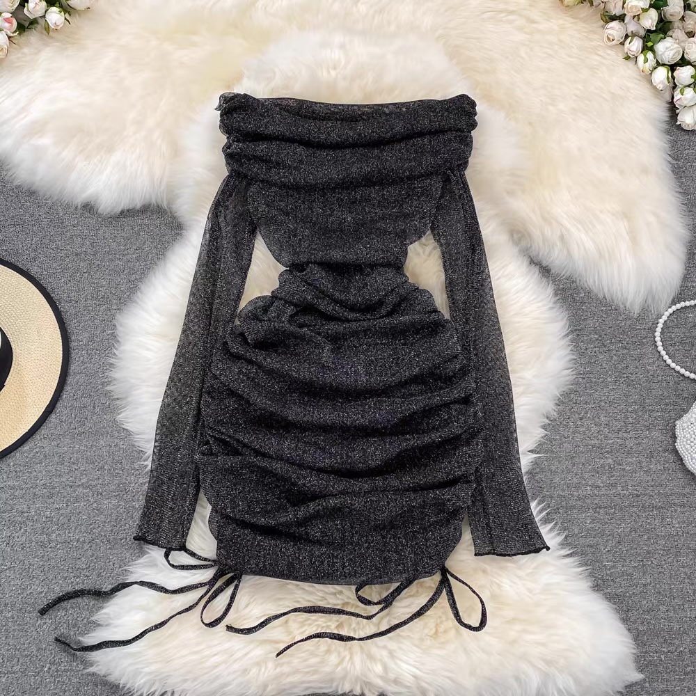 Shimmer away ruched gown CBC62 image