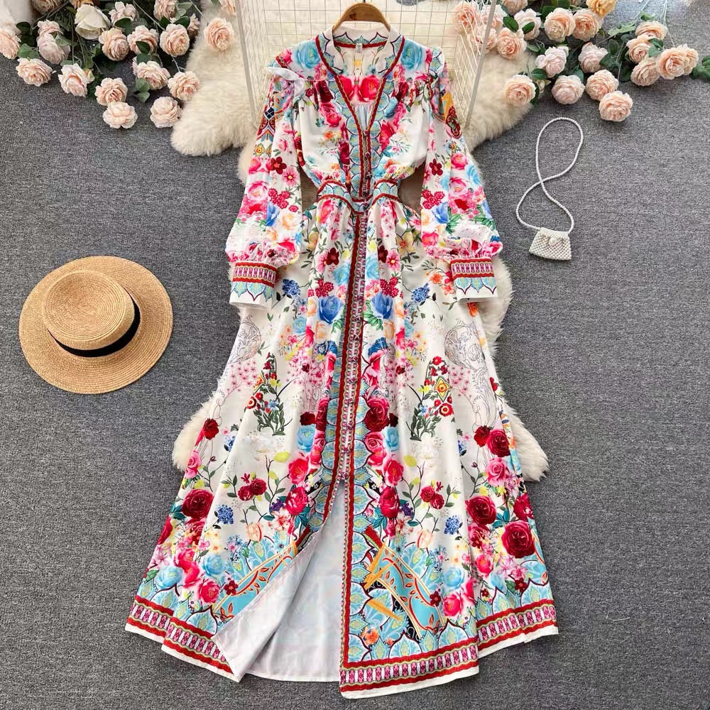 Caught in your love floral dress ED16 image