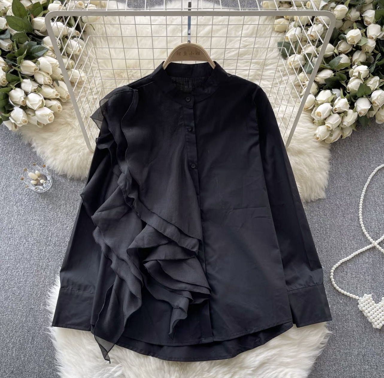 Glamorous girl ruffle shirt SDZZ863 image