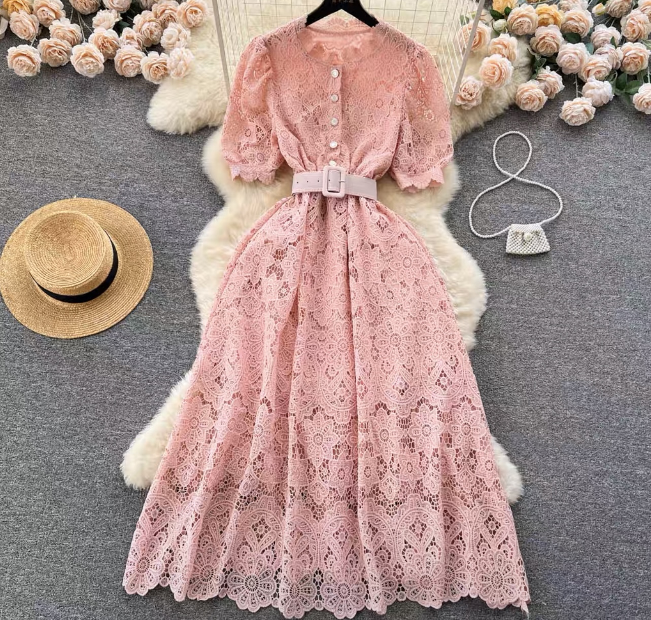 Important meetings lace dress FD169 image