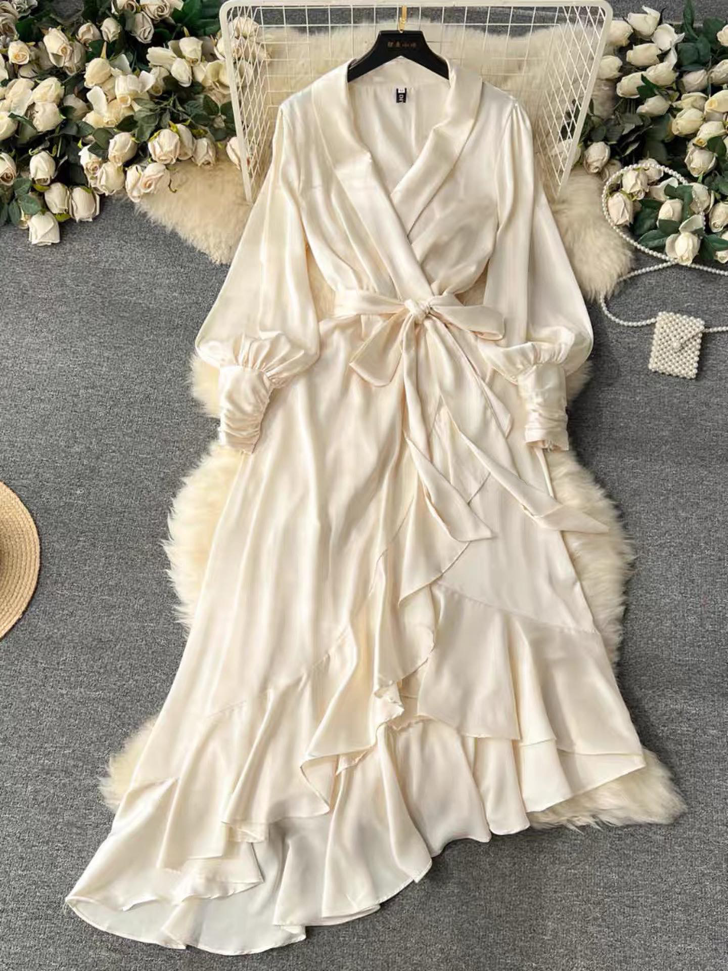 Living the life luxury silk dress FD308 image