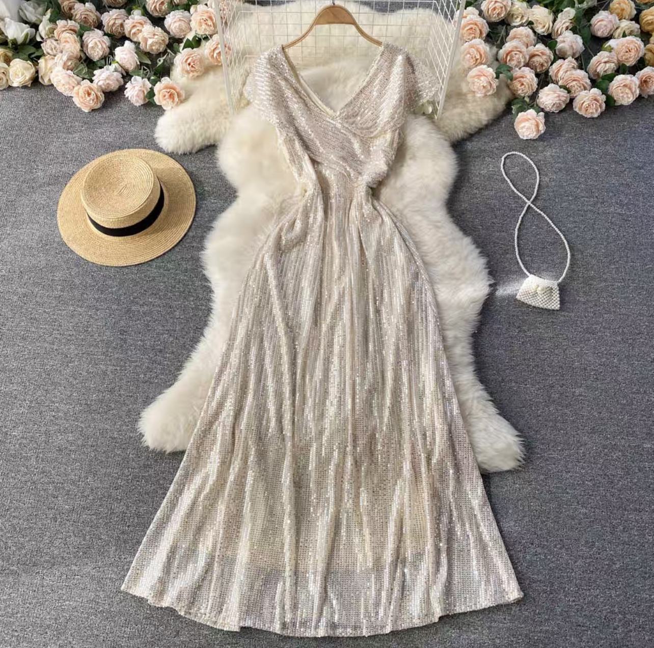 Beauty & the glitter evening gown EVD7 image