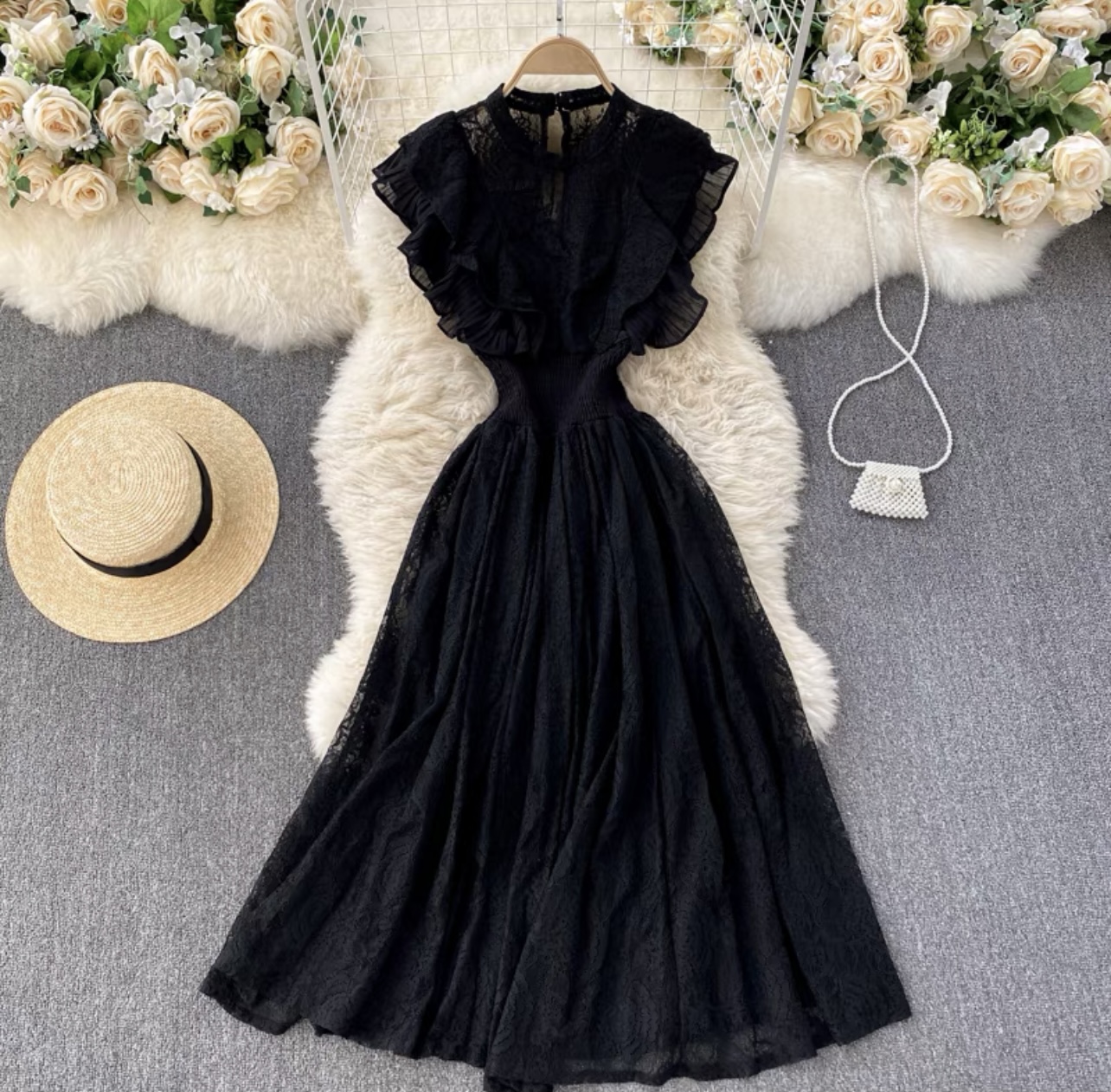 Baby girl cocktail lace dress CD42 image