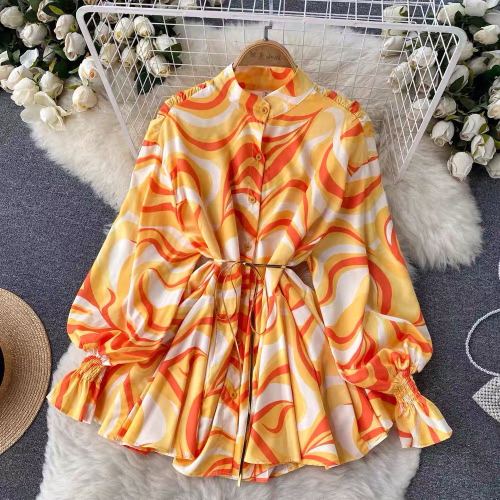 Call me queen print top & string belt TZZ595 image