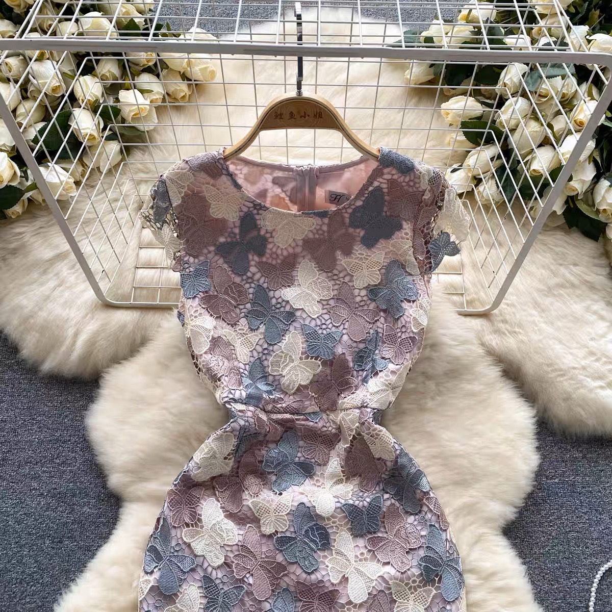 Saturday night diva butterfly lace dress EBC24 image