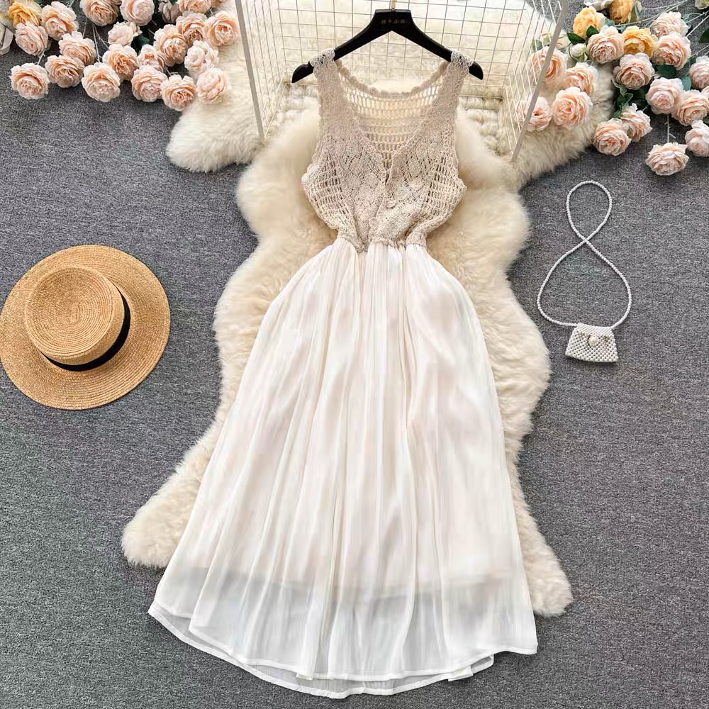 Celeste like a queen crotchet attached dress KD122