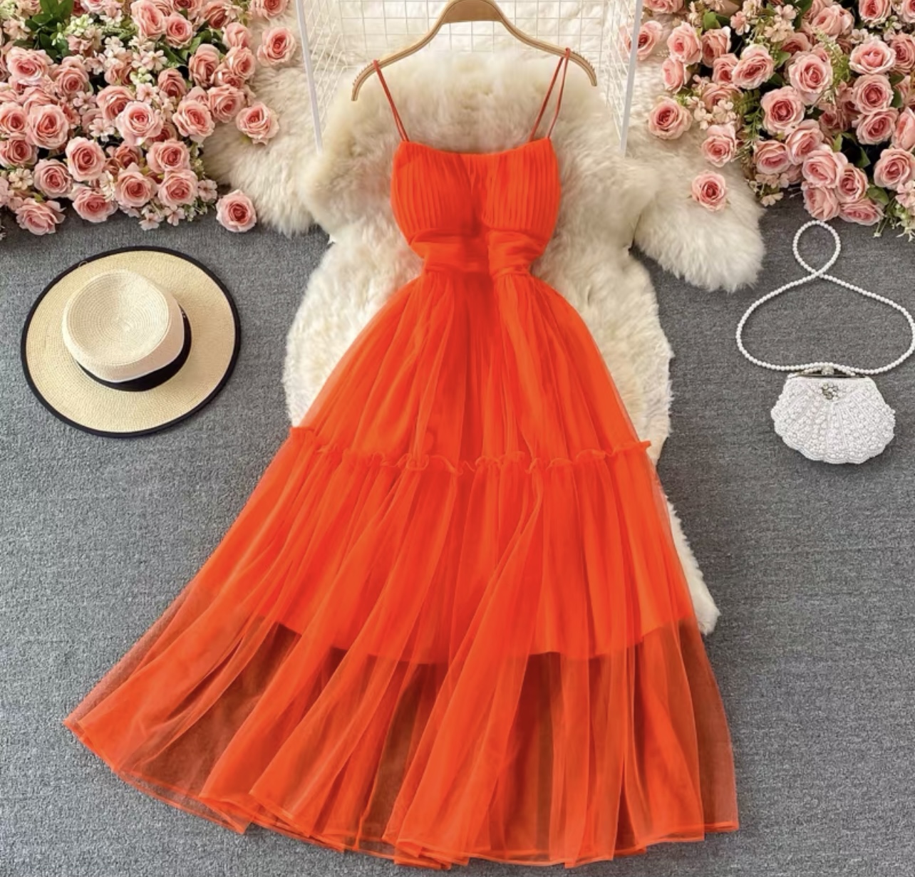 Milkshake party ruffle dress CD40 image