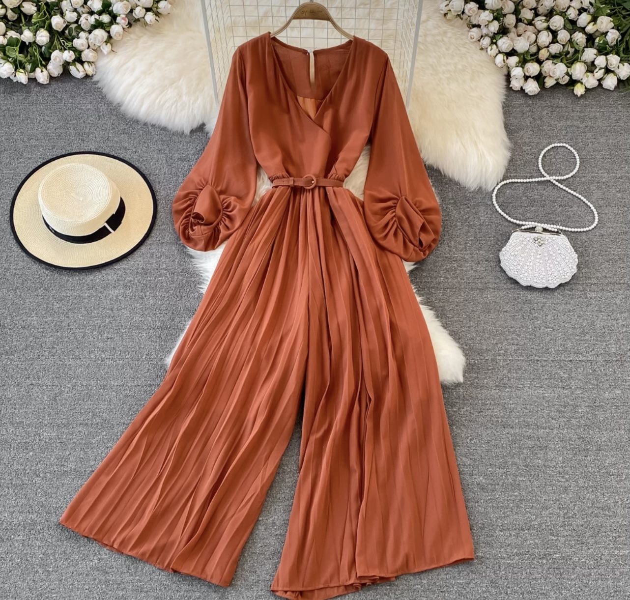Dollar signs pleat jumpsuit JRZZ512 image