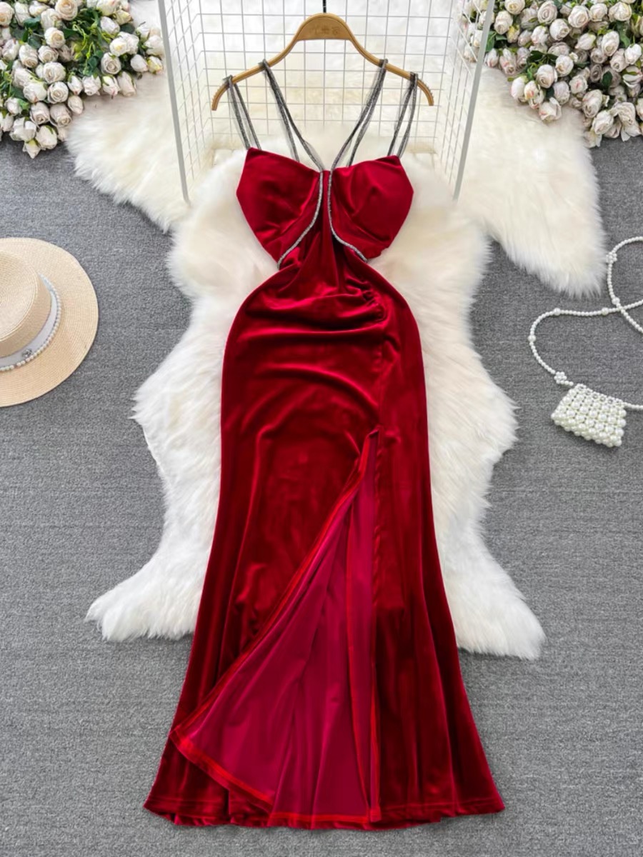 Disco queen velvet dress EVD99 image