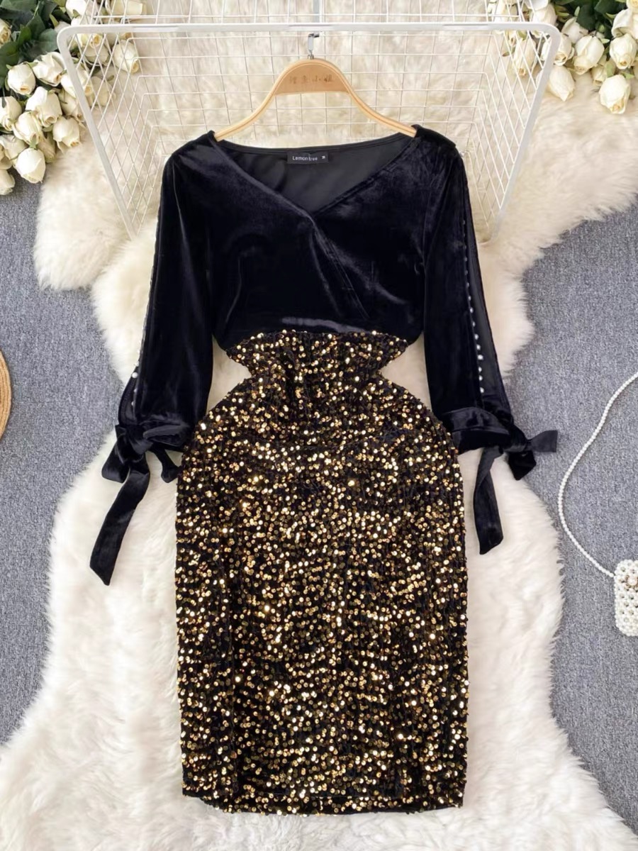 Money moves sequin dress FBC64