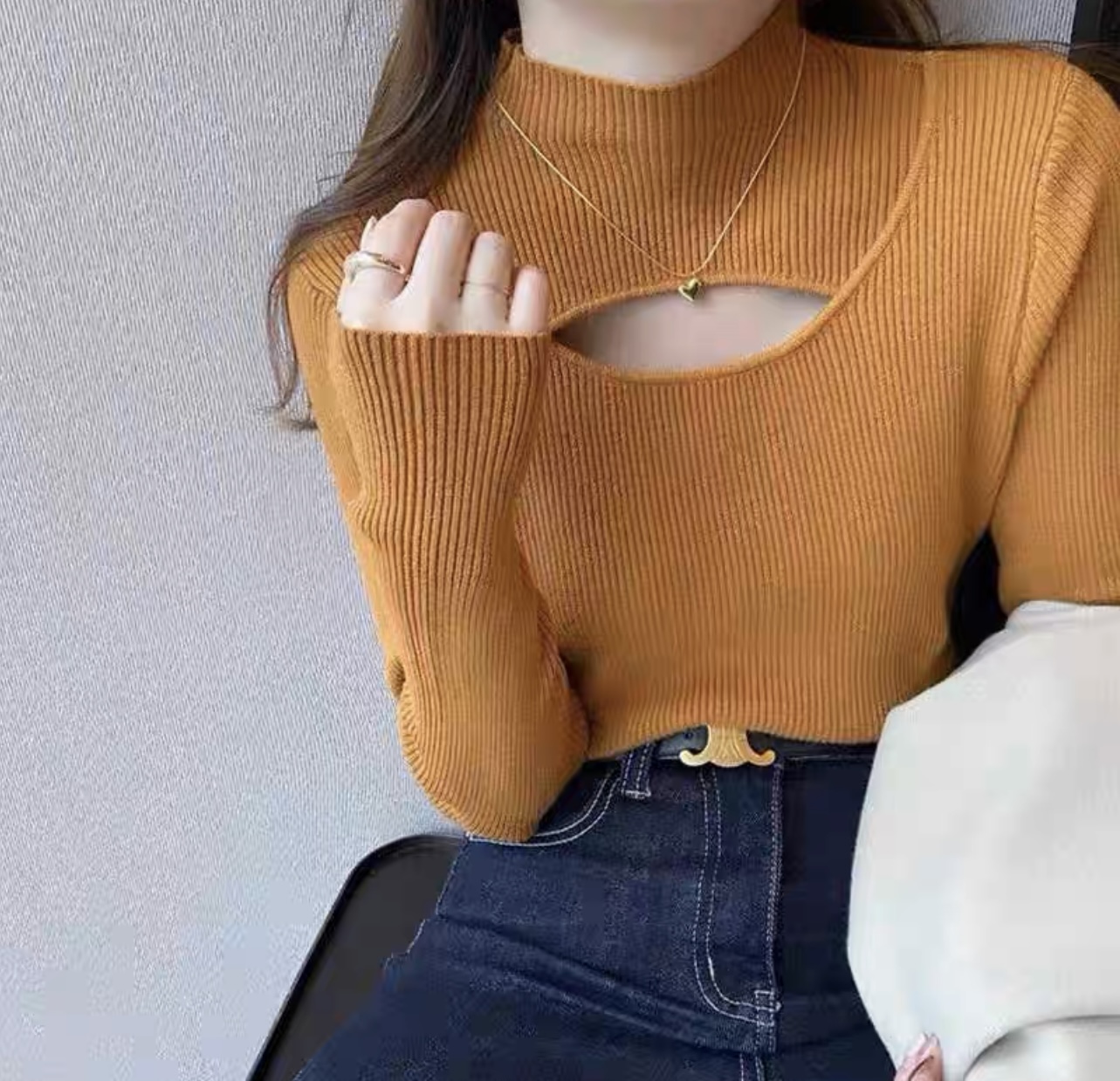 Always seen knit top TZZ879 image