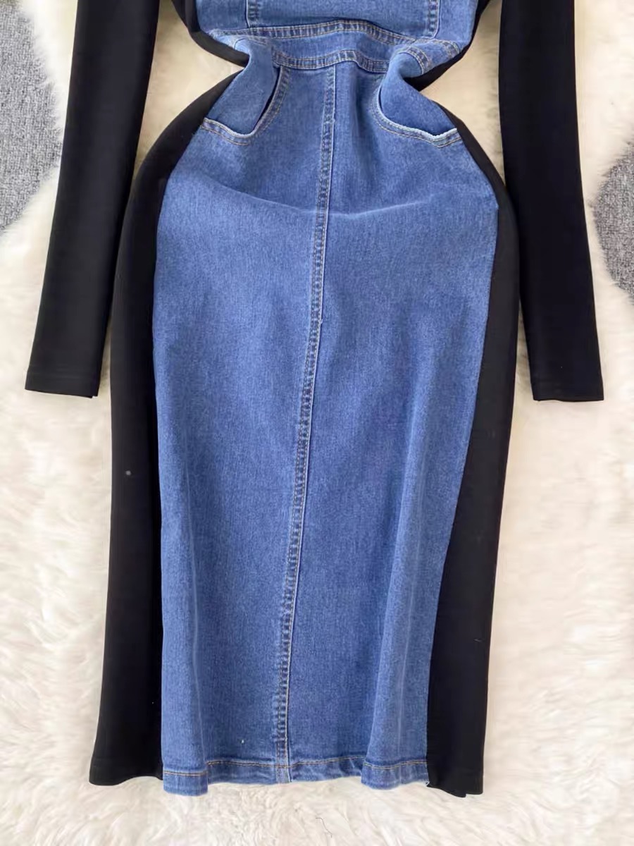 Halime denim dress DBC8 images