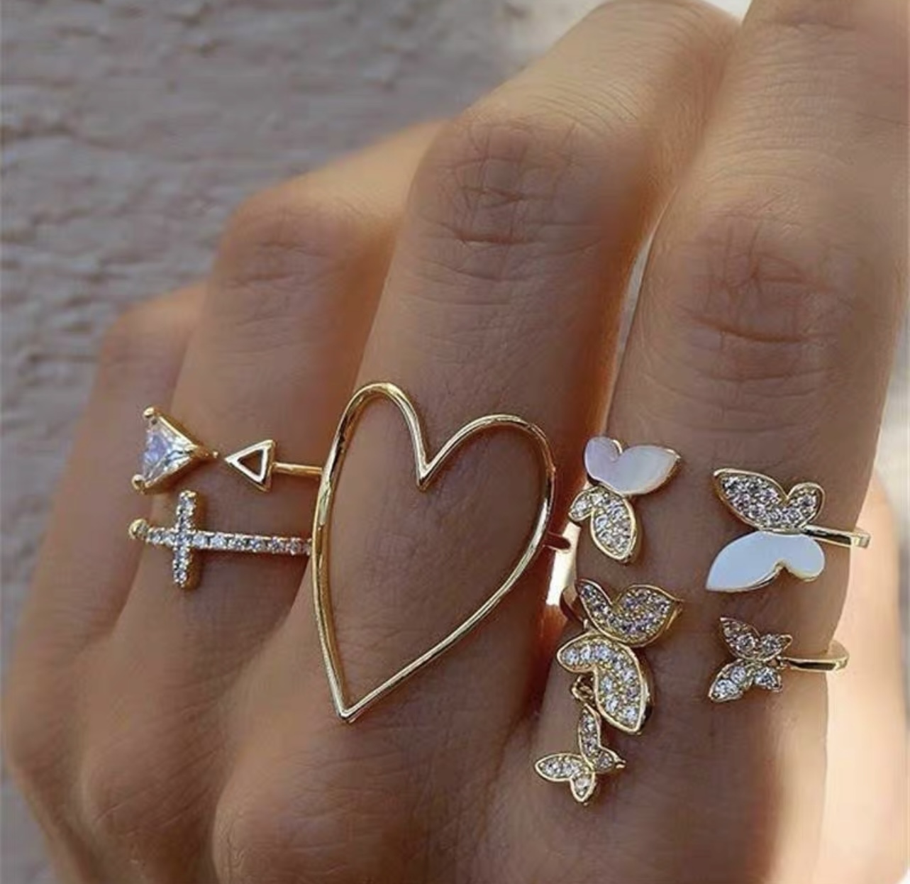 Luxury babe knuckle rings JW168 image