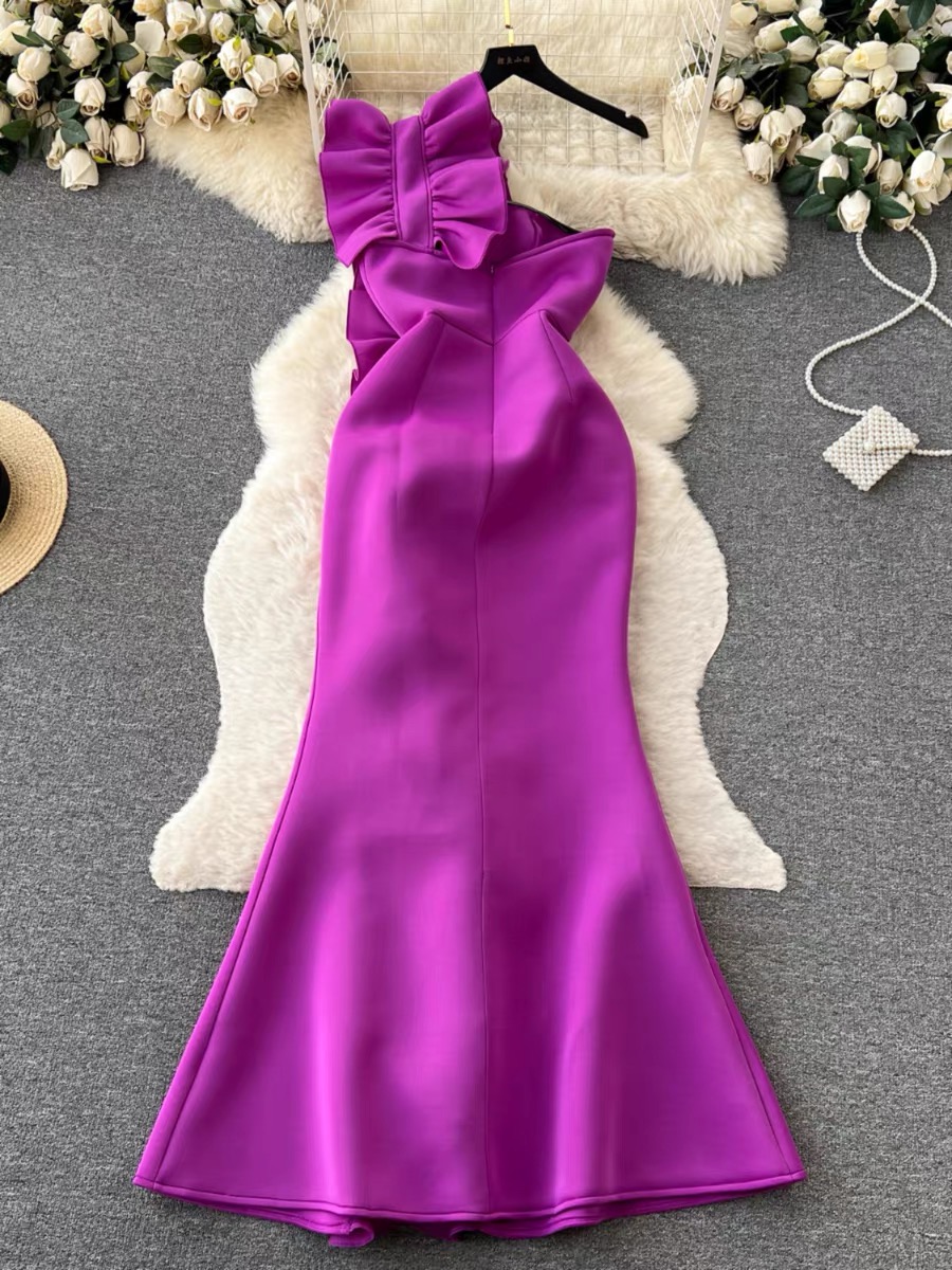 Caught in the moment ruffle dress EBC34 image