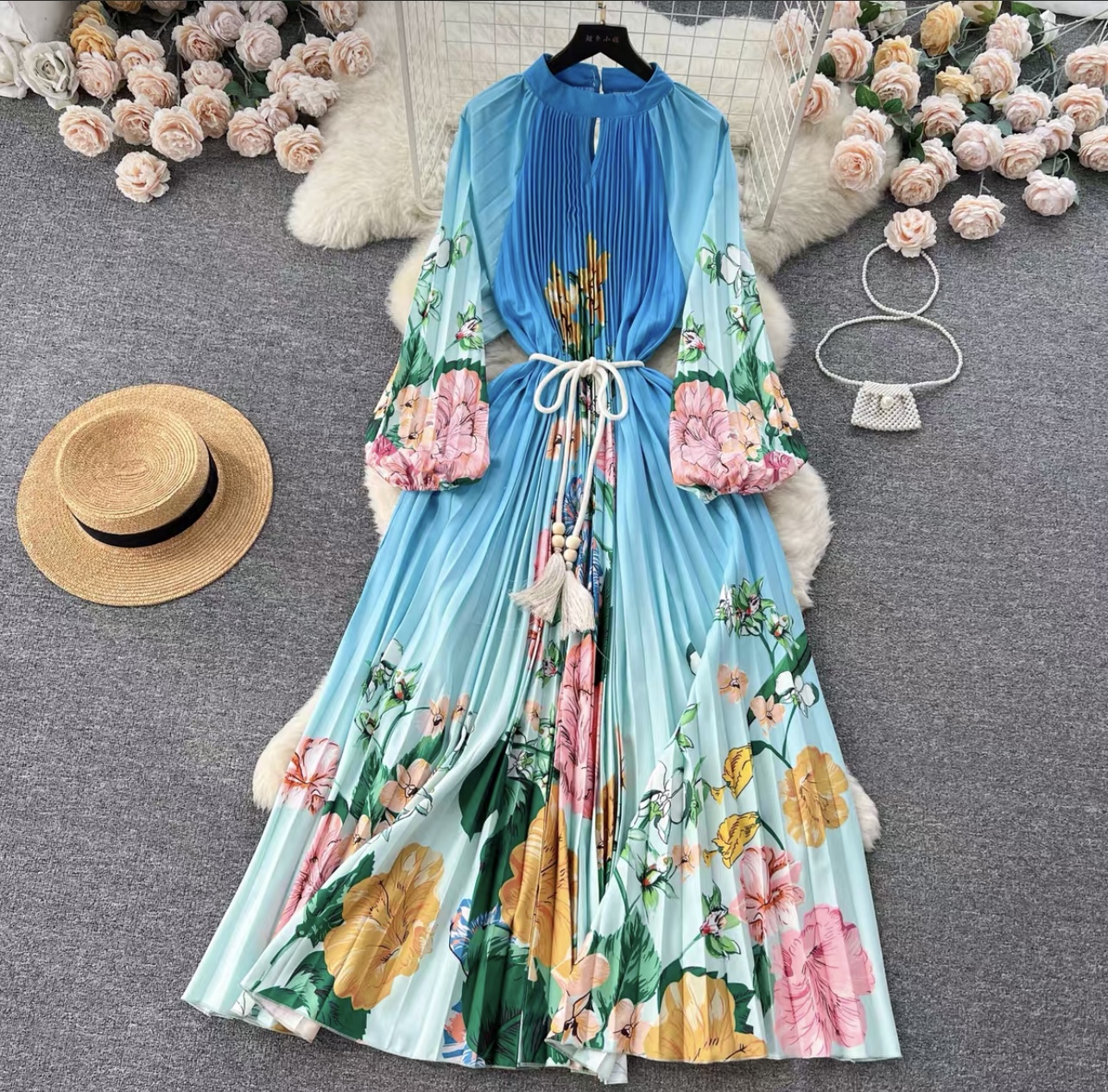 Wedding guest print dress CD522 image