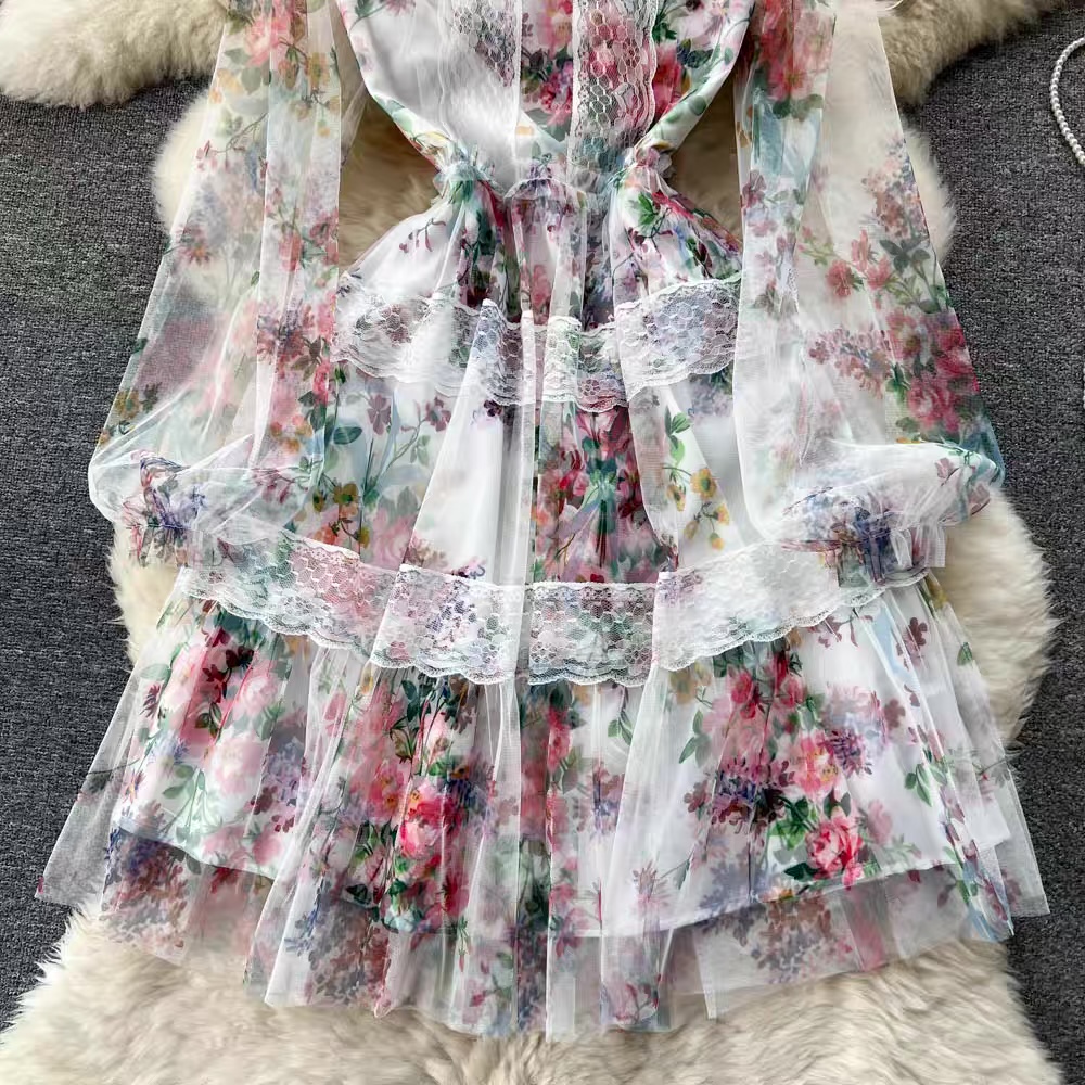 Drive to the ocean print dress CD137 image