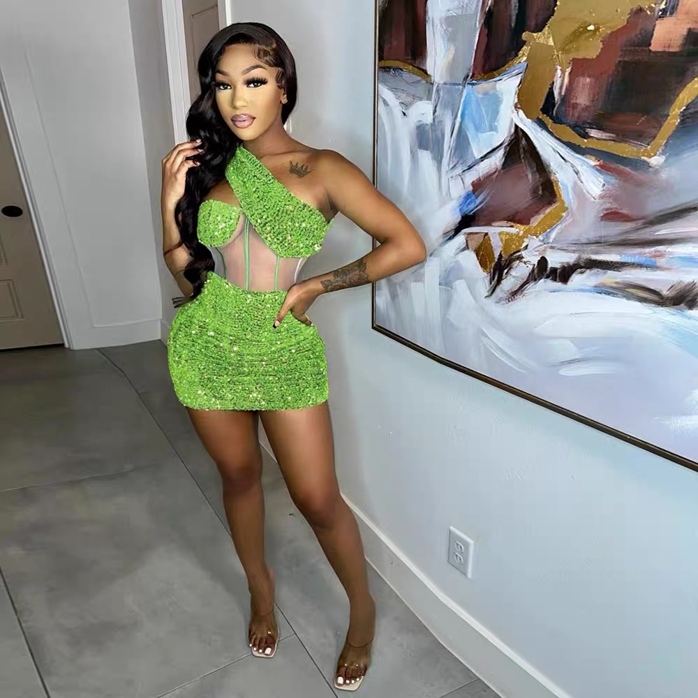 Cheers to the celebrant sequin dress EBC75 image