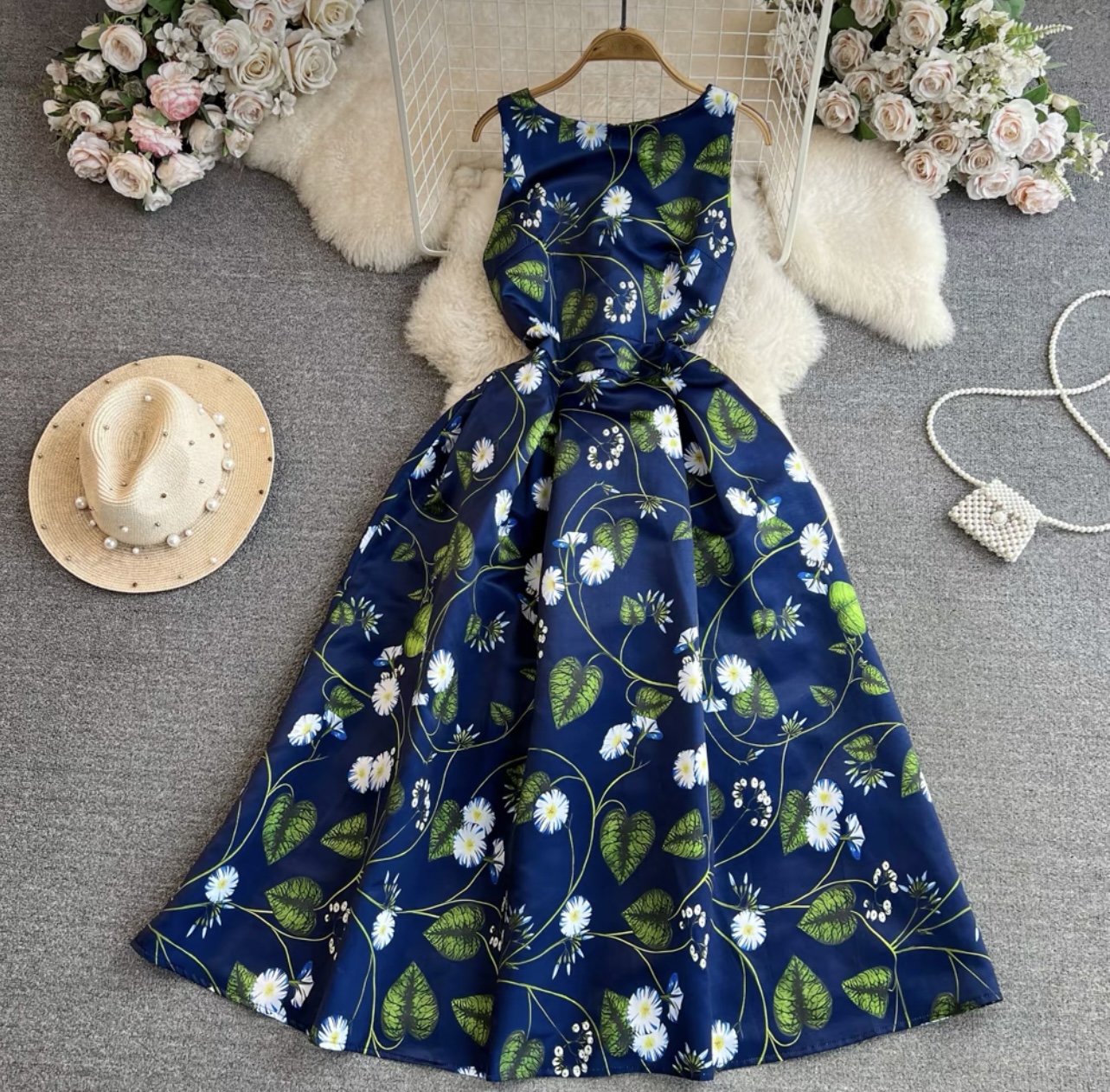 Check your facts floral dress CD715 image