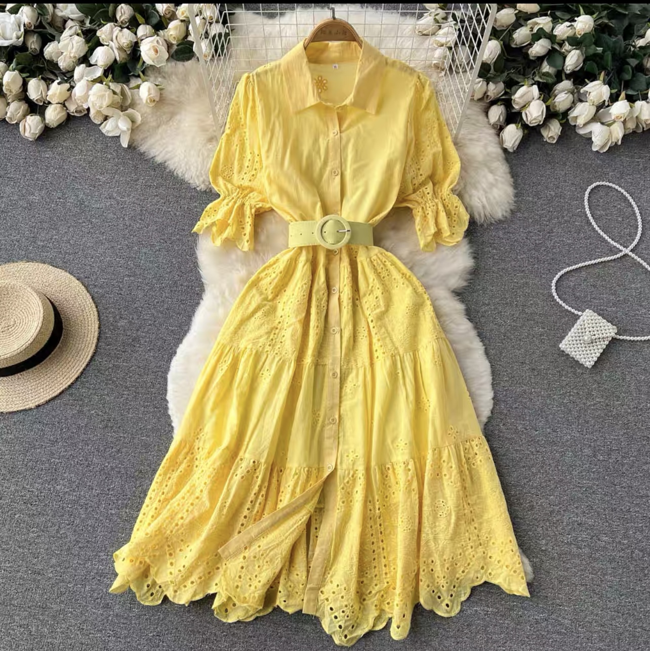 Mingle sensation lace dress & belt FD43 image