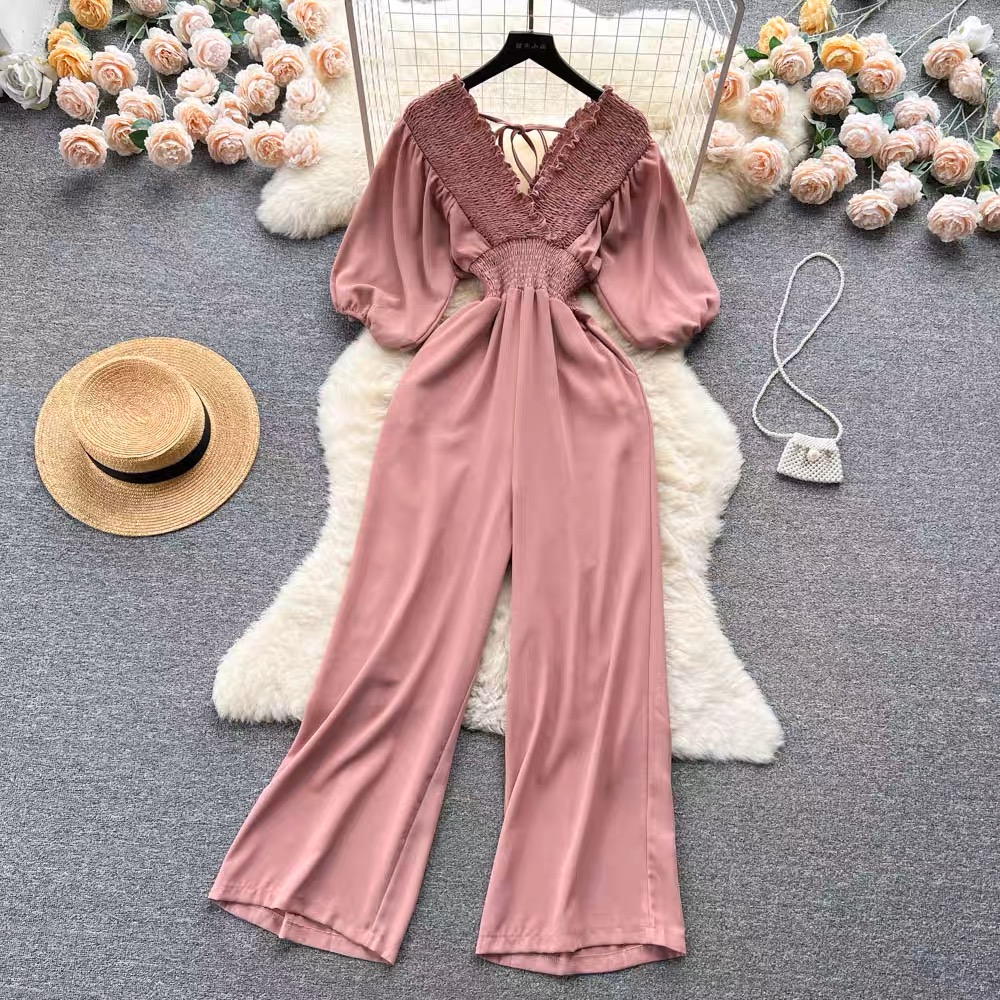 Natural diva ruched jumpsuit JRZZ546 images