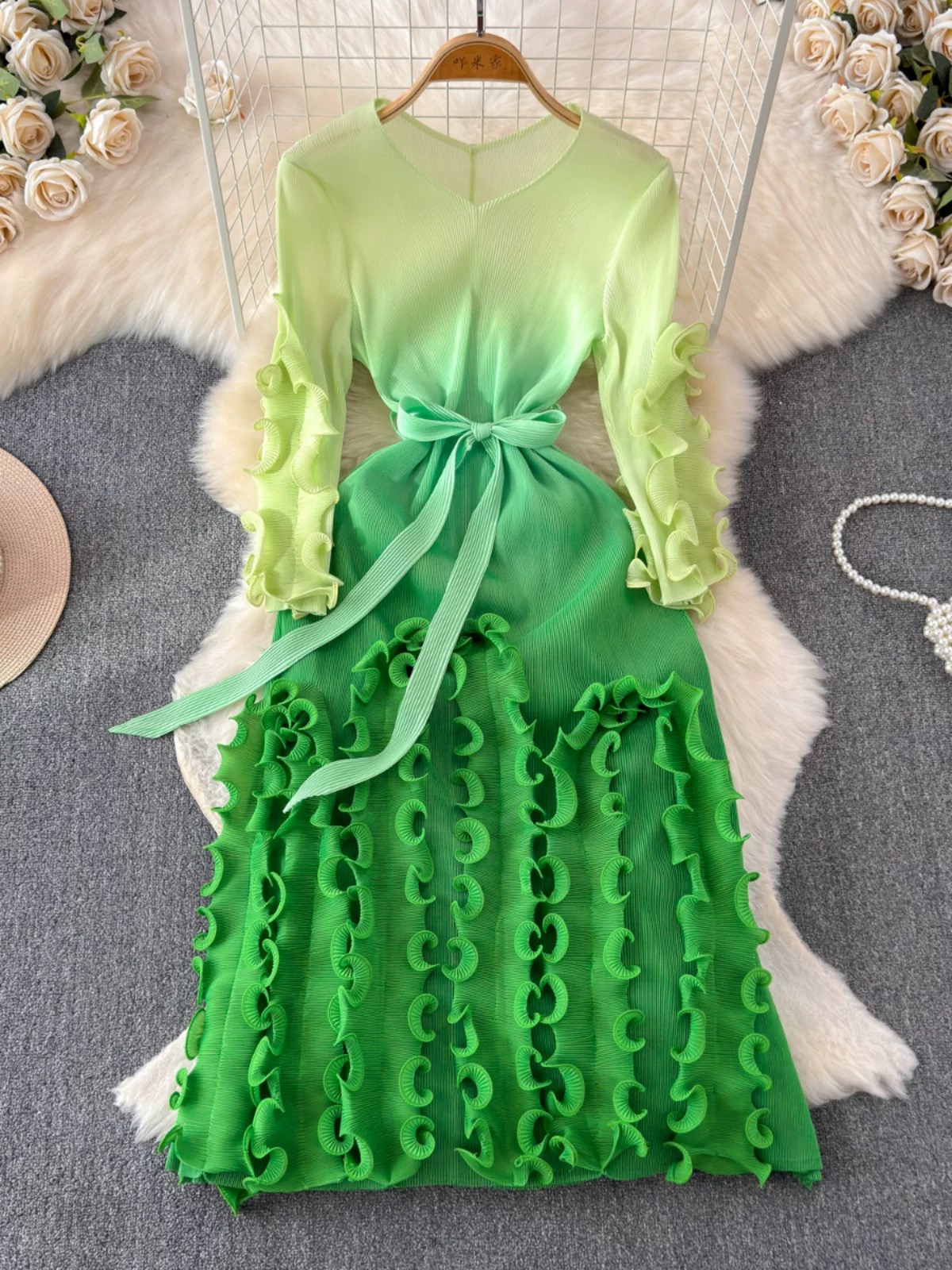 Most popular miyaki ruffle dress FD1113 image