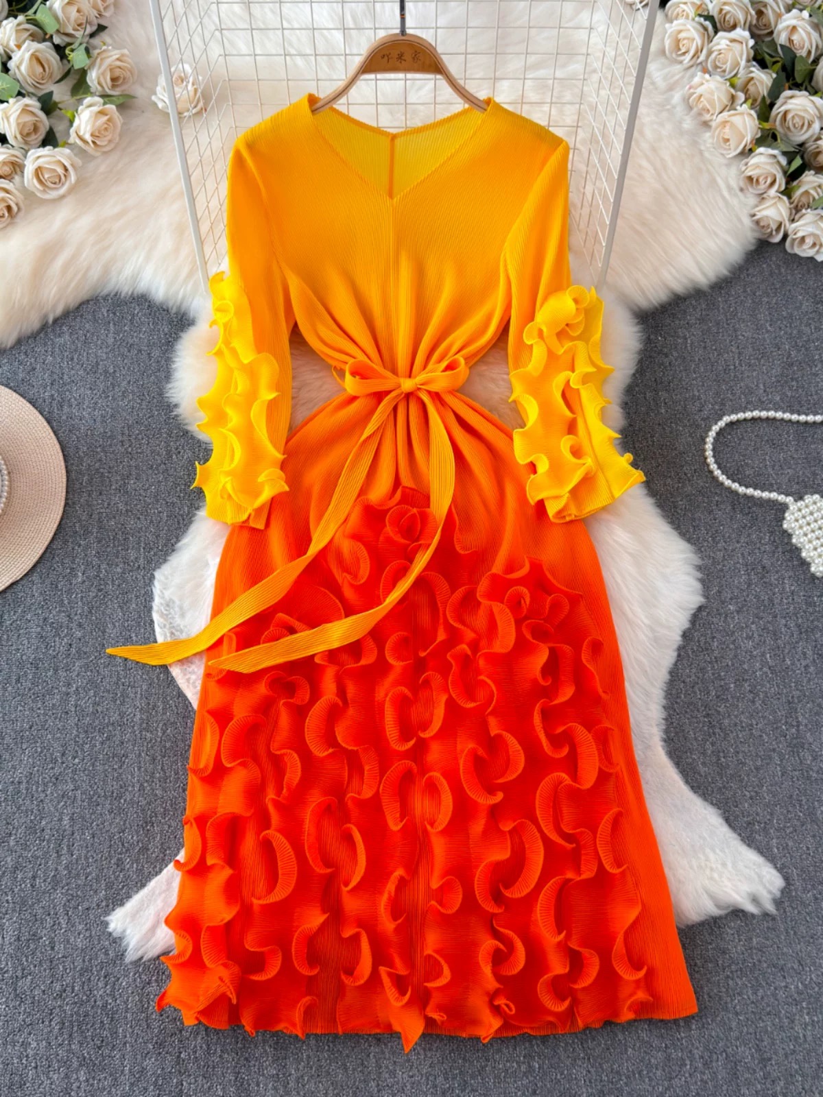 Most popular miyaki ruffle dress FD1113 image