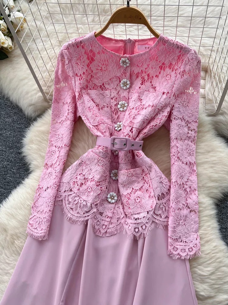 Fire for fire lace dress FD517 image