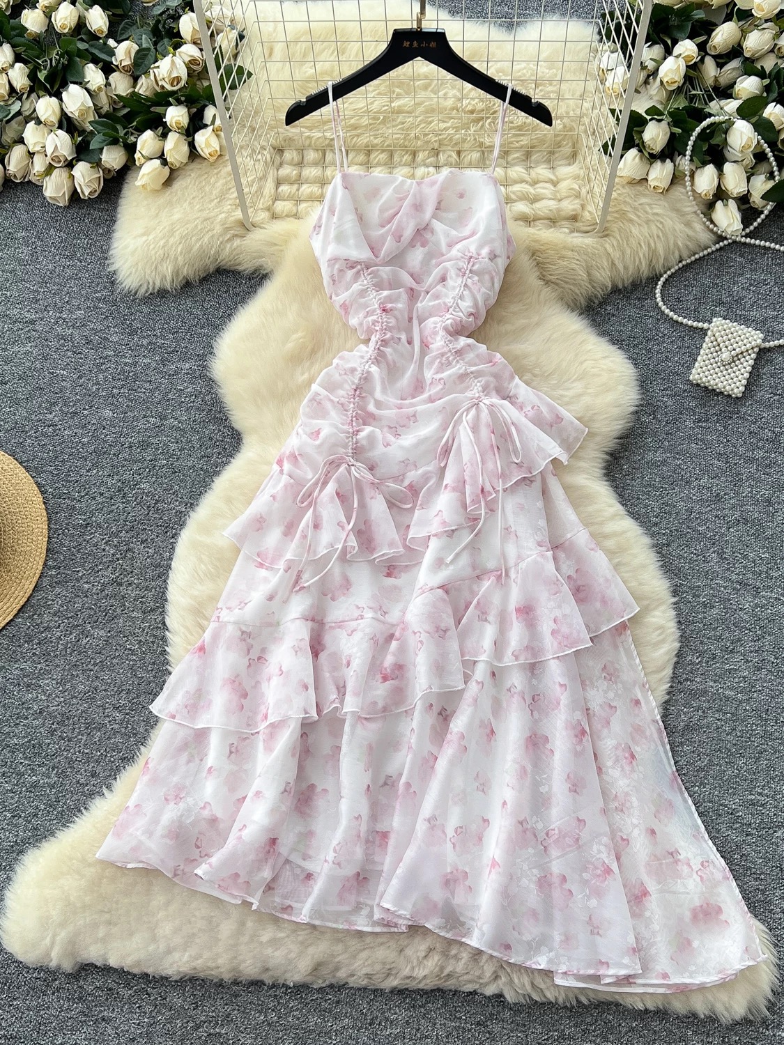 Made to shine print dress CD615 image