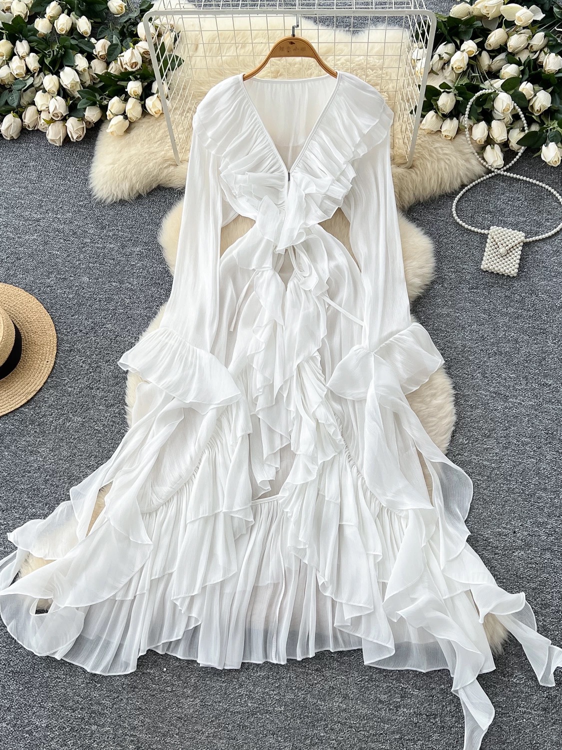 Forever a babe ruffle dress CD595 image