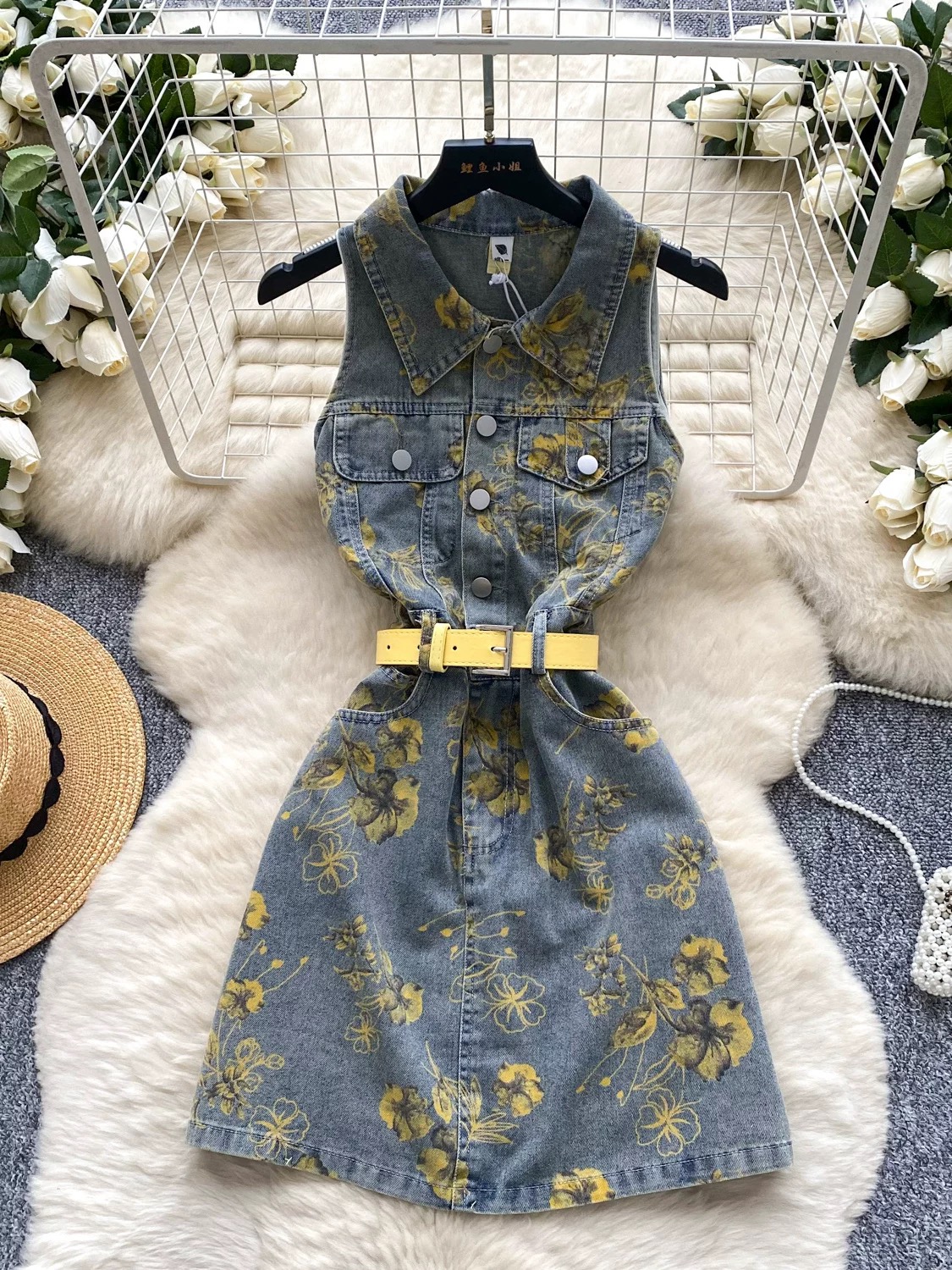 Designer baby denim dress DD29