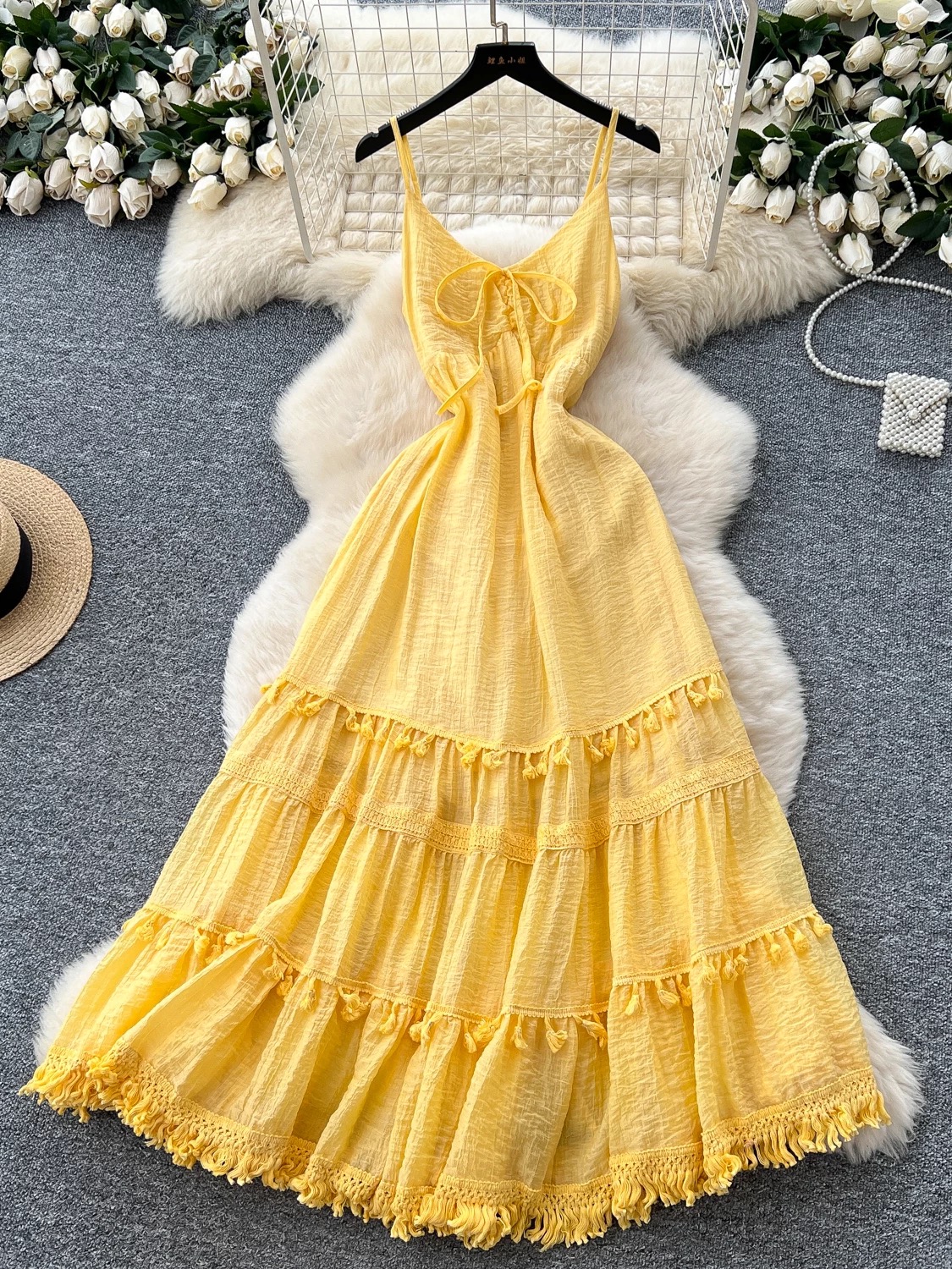 Vacay tan dress CD597 image