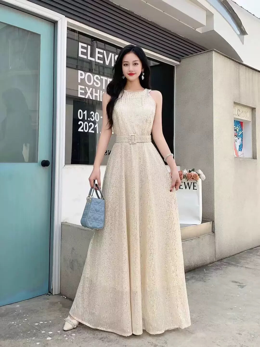 Cute and cozy sequin dress FD1162 image