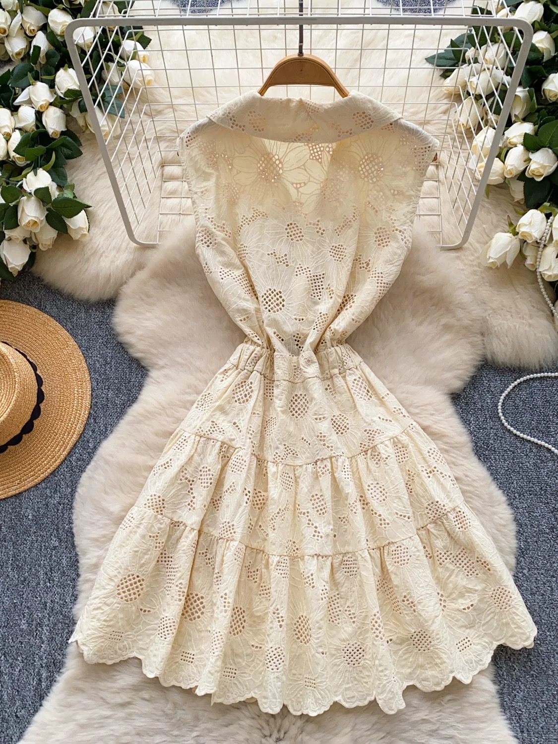 Beat you to it lace dress CD1396 image