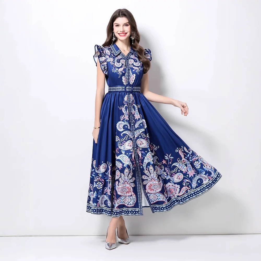 Unforgettable nights print dress ED173 image