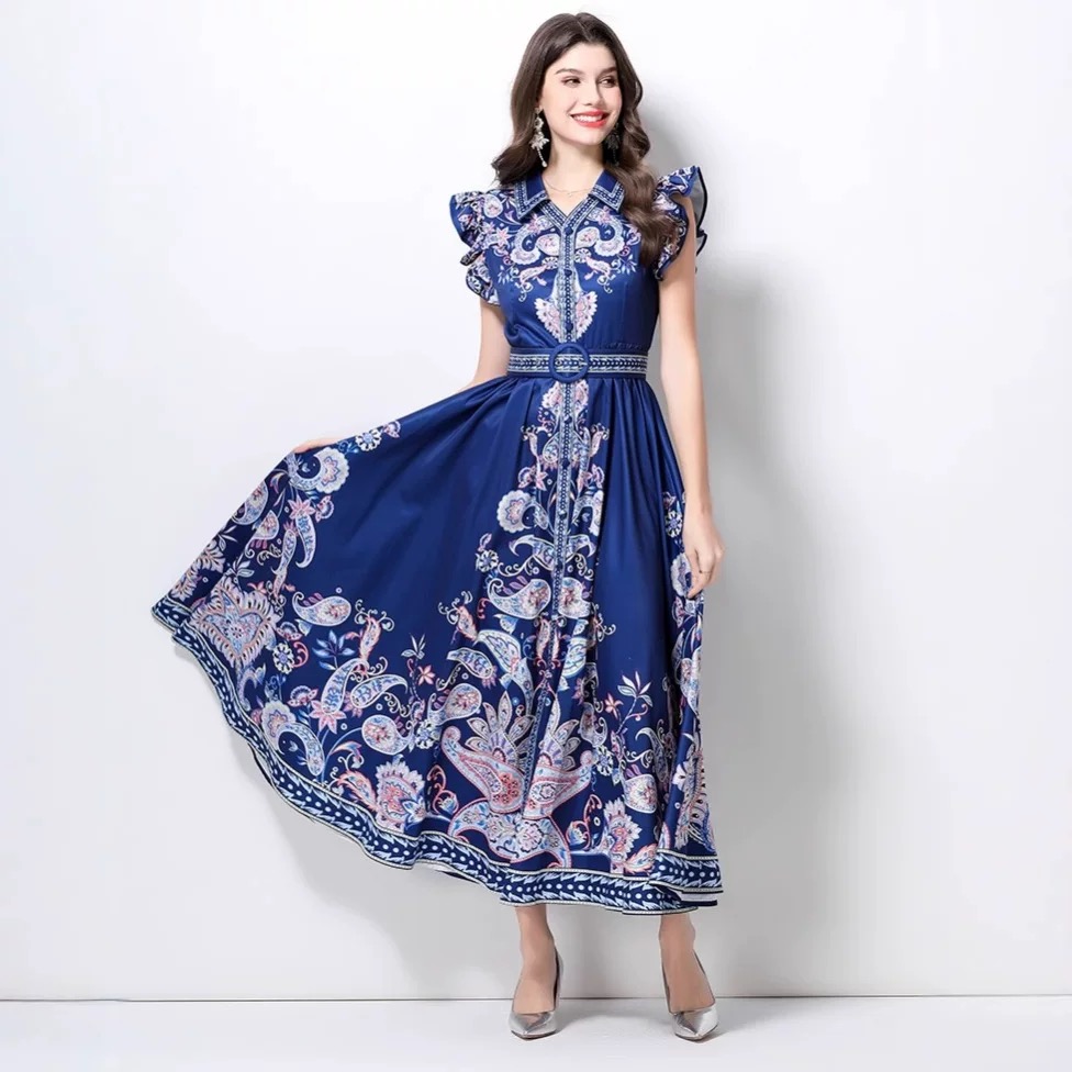 Unforgettable nights print dress ED173 image